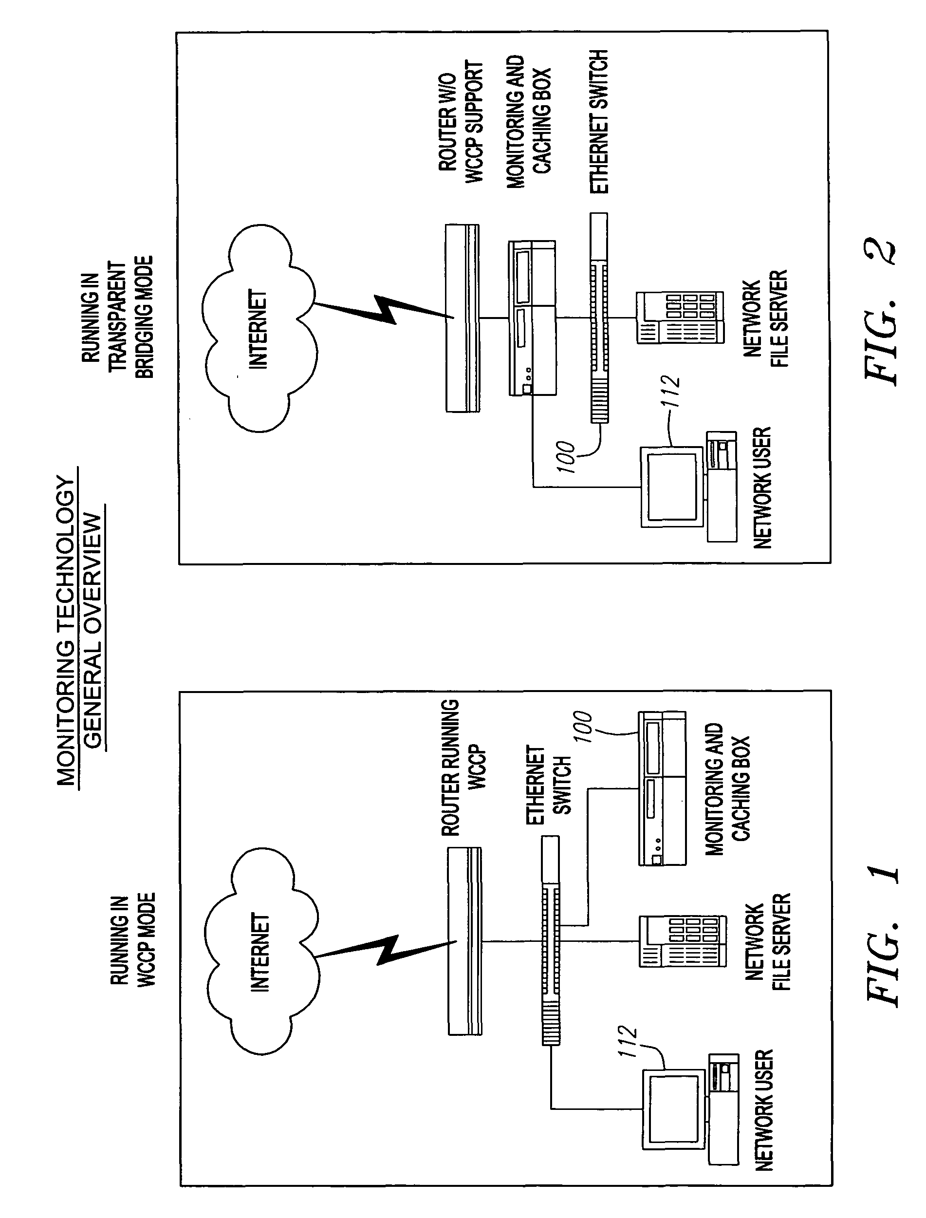Process for monitoring, filtering and caching internet connections