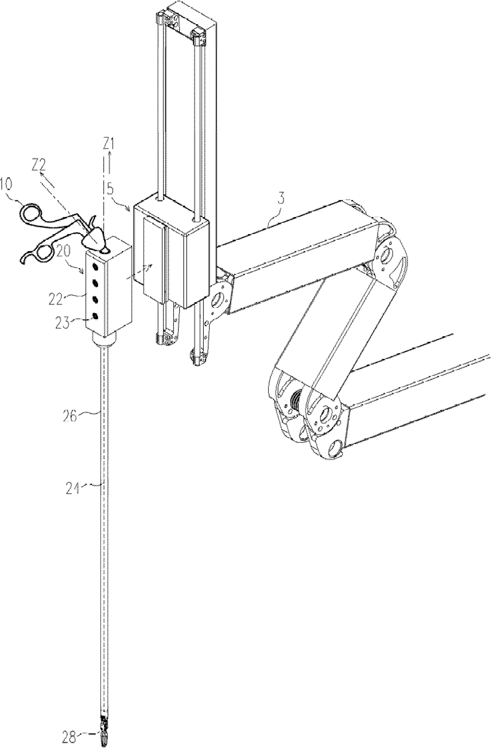 Handle piece for hybrid surgical robot system