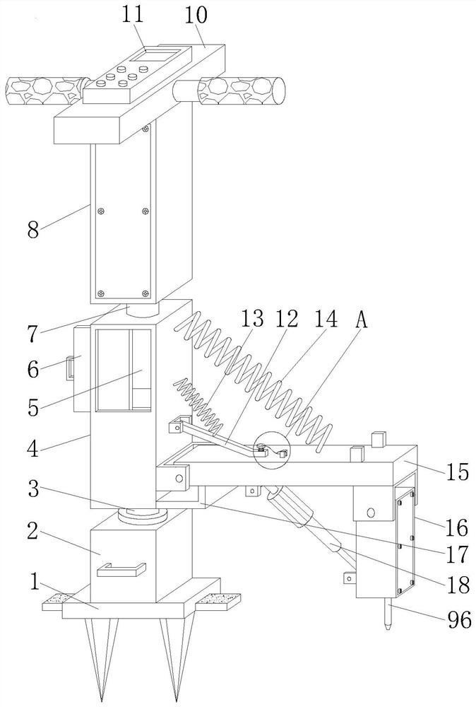 Soil humidity detection equipment with omni-directional adjustment function