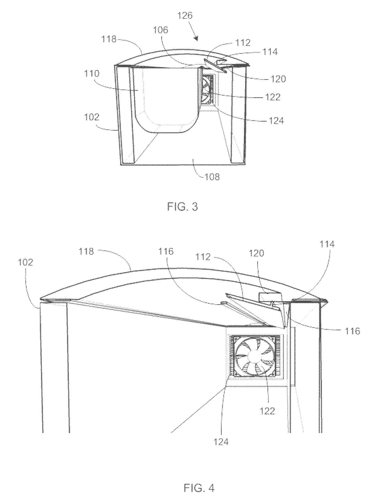 Apparatus and method for regulating air flow to a garnish in a cooler