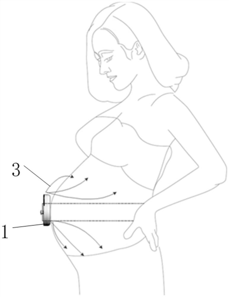 Maternal fetal monitoring device and detection probe thereof