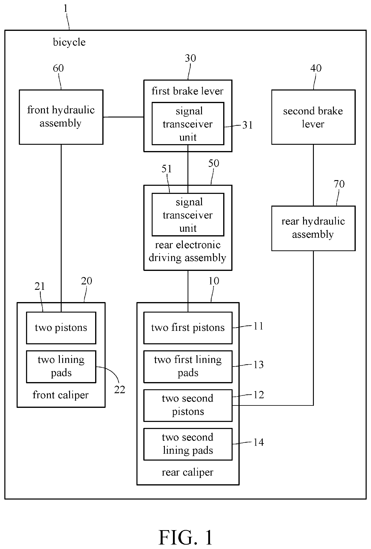 Bicycle caliper, bicycle caliper control method, and bicycle caliper control system