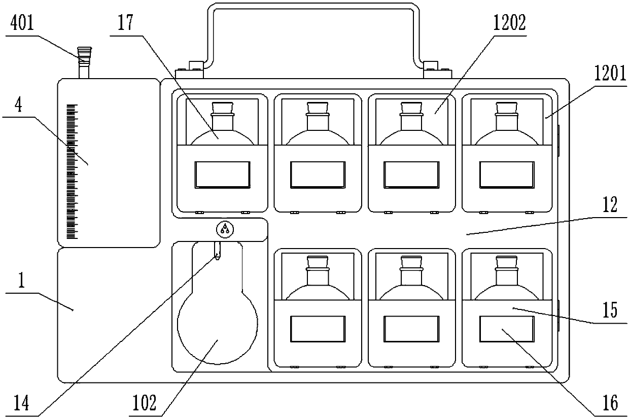 Medical testing-used urine sample collecting device