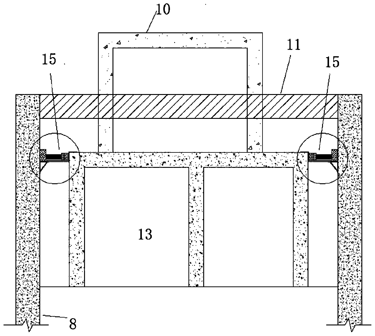 Comprehensive pipe rack foundation pit support replacement device and mounting method thereof