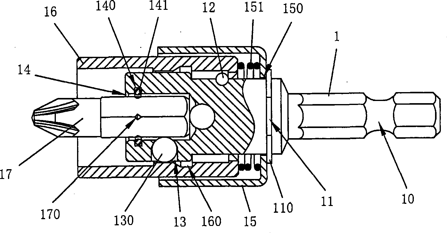 Tool starter head torsion releasing and onoff structure