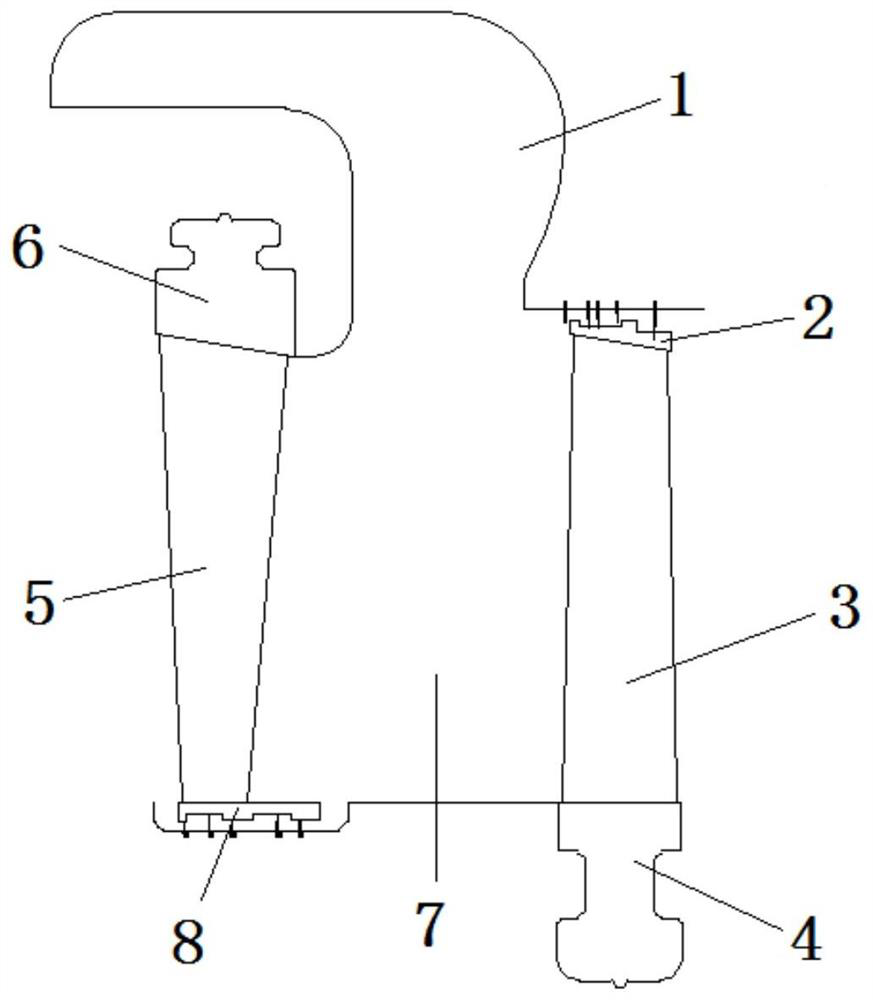 Through-flow structure of medium-pressure steam extraction opening of steam turbine