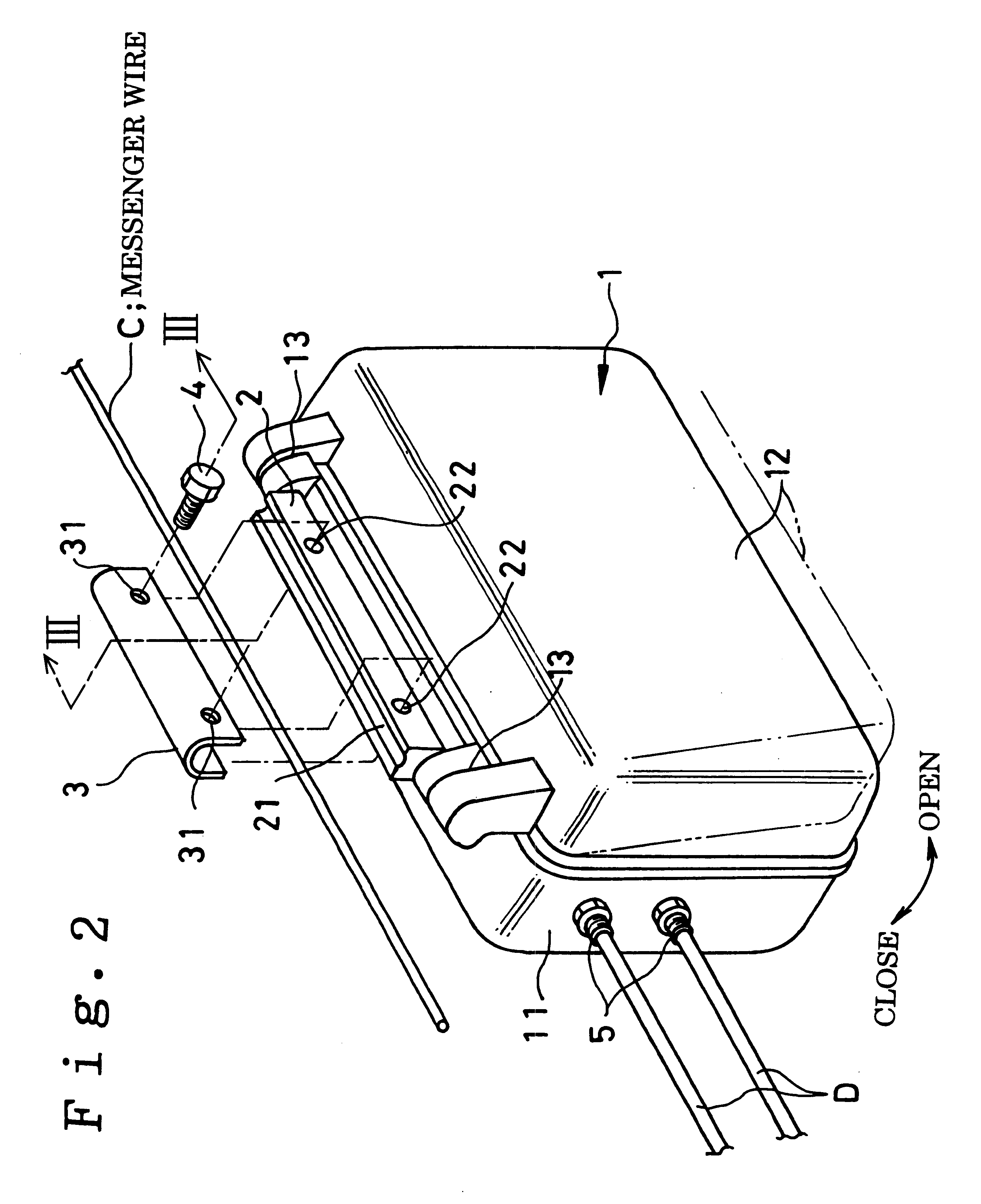 Casing structure of communication equipment
