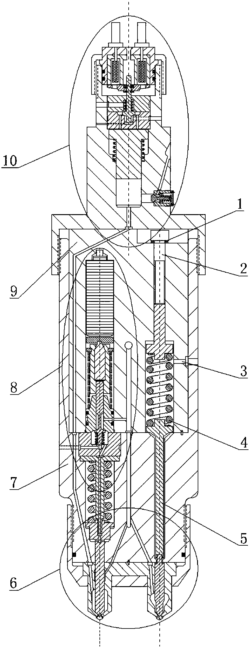 Combined Mechanical Injection-Boost Piezojet Mixed Fuel Injection Device