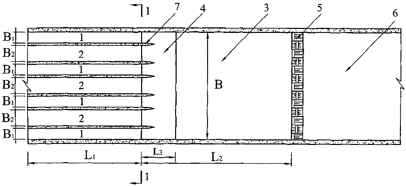 Differential column-splitting inlet energy dissipater