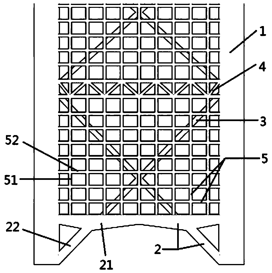 Slant-leg rigid-frame-type supporting structure of super-high-rise building mega-frame bottom layer and construction method