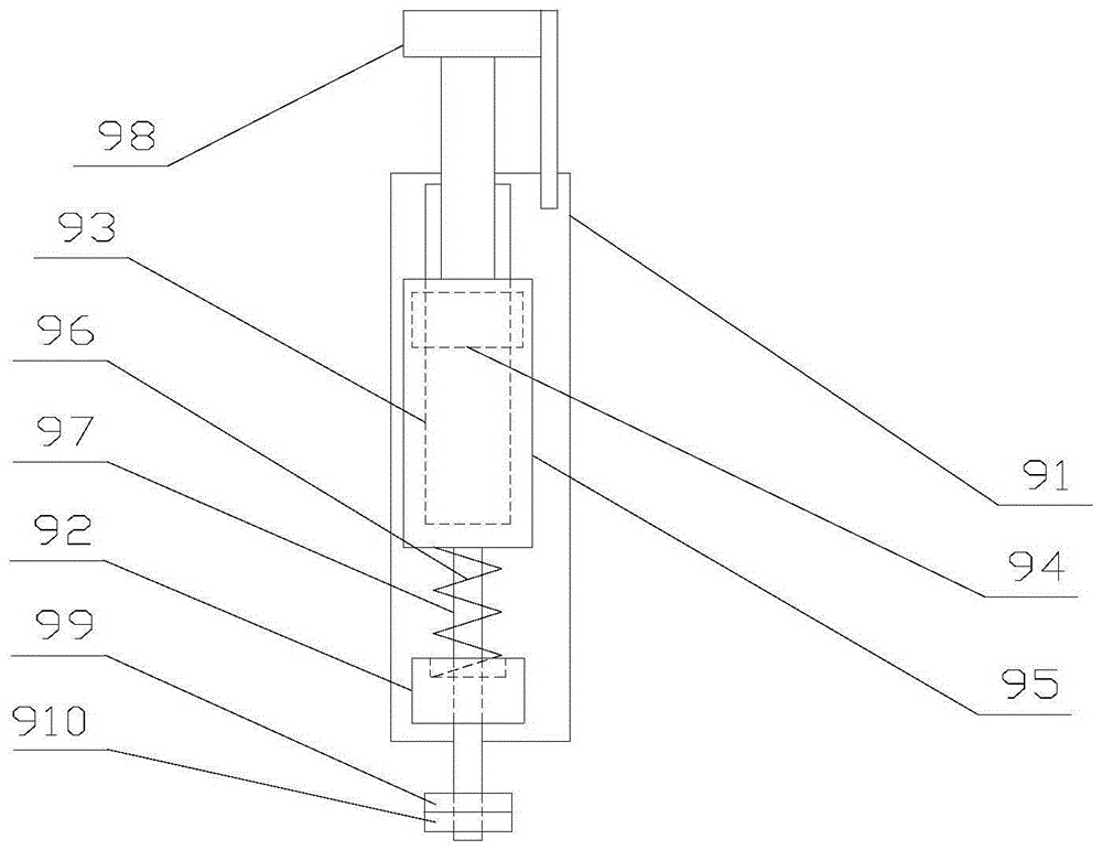 A conveying track for a feeding device of a bearing marking machine