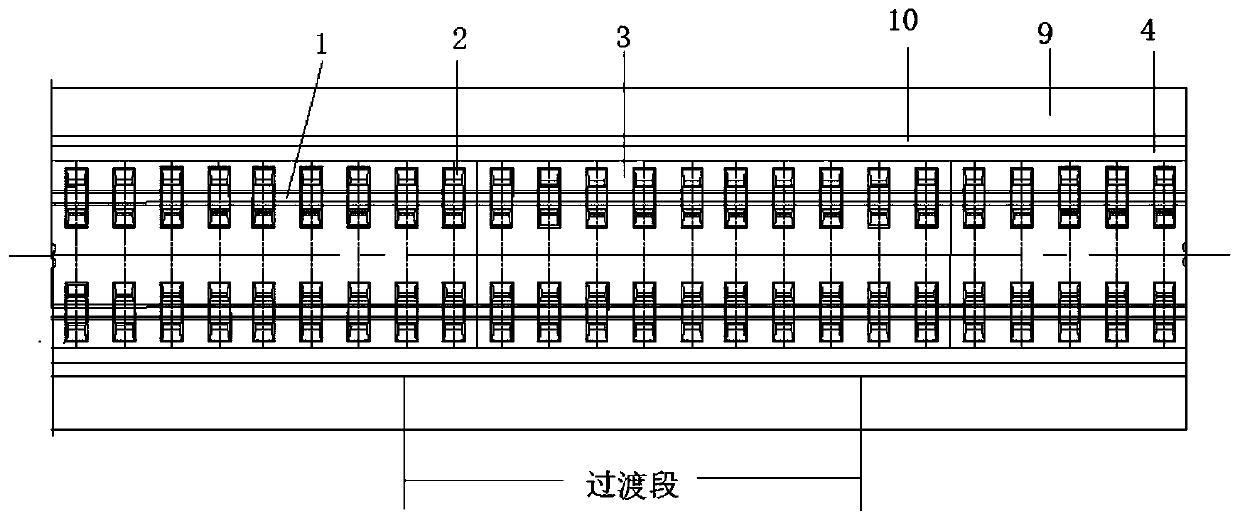 A method for correcting deviation and lifting by grouting in the transition section of track, road and bridge