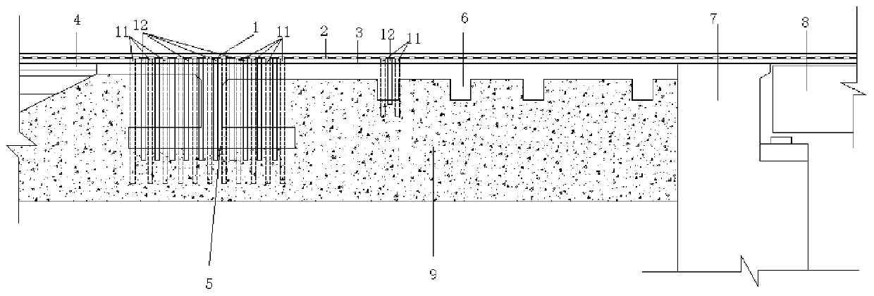 A method for correcting deviation and lifting by grouting in the transition section of track, road and bridge