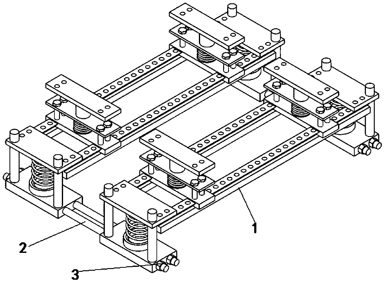 A combiner placement support assembly