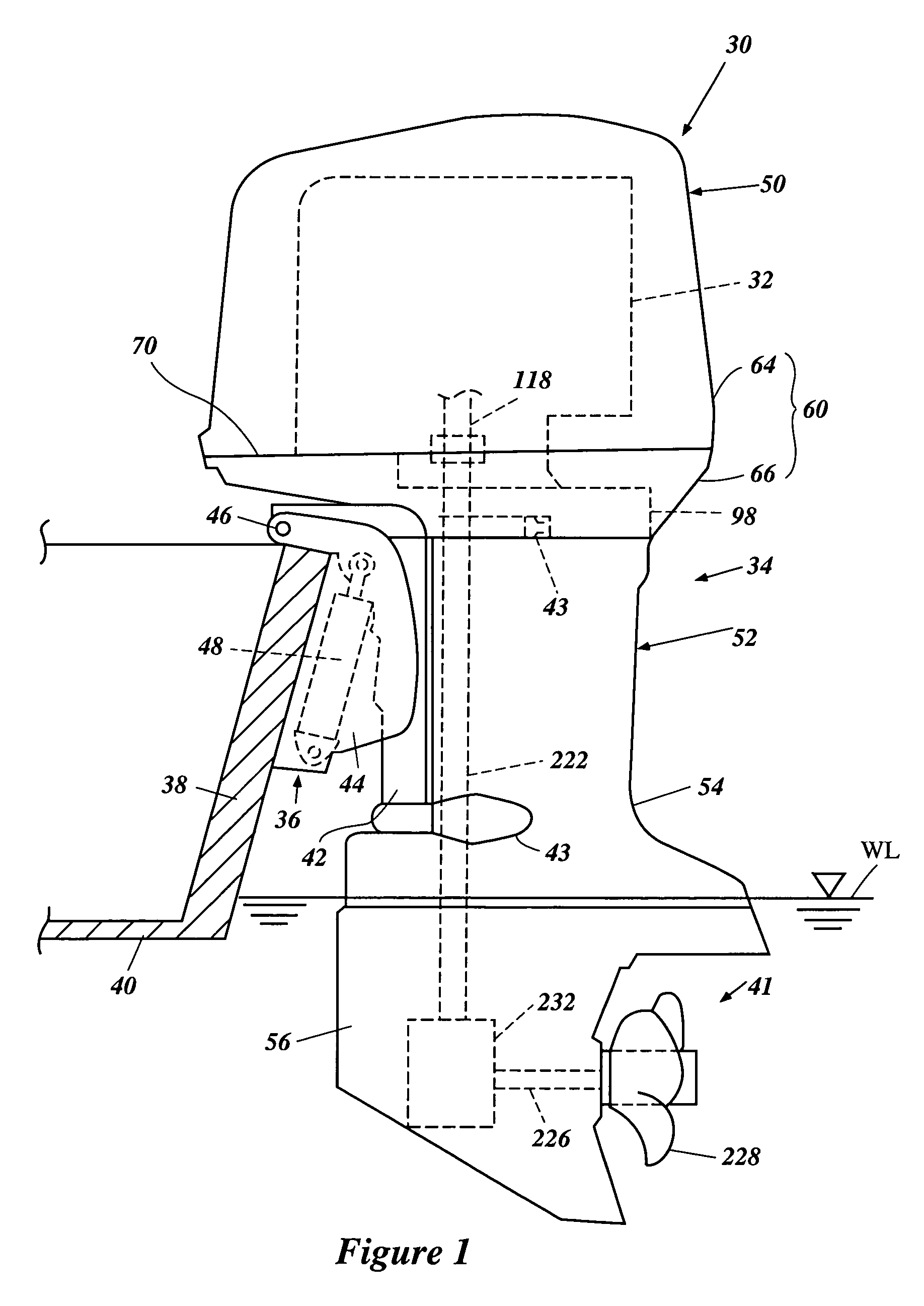 Knocking avoidance control system of a four-stroke engine for an outboard motor
