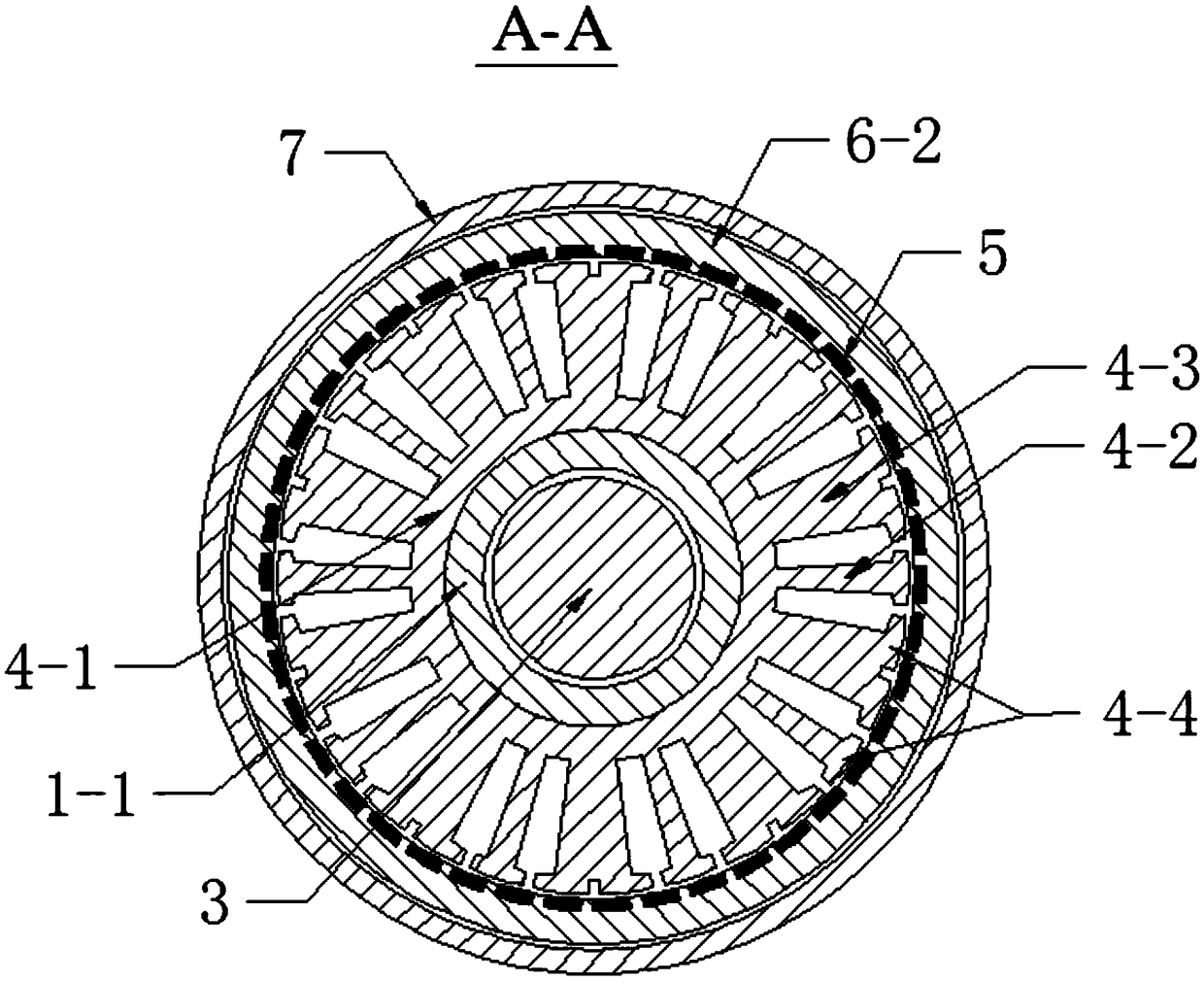 Eccentric tooth-type permanent magnet vernier motor