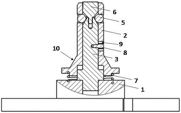 Hobbing die with automatic locking