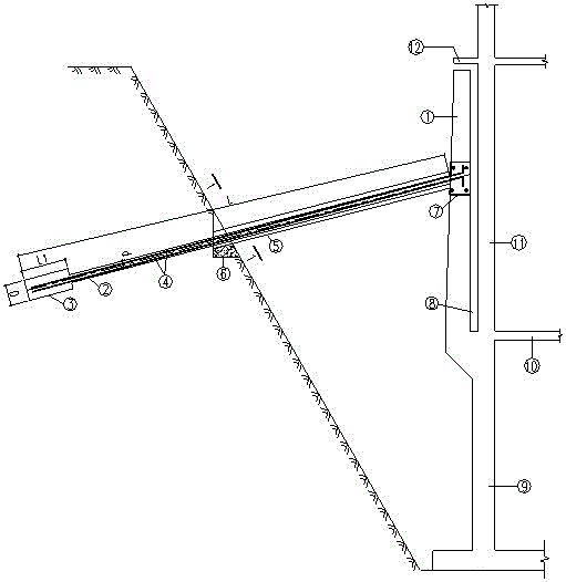 Anchor rod retaining wall combined with main structure and design method