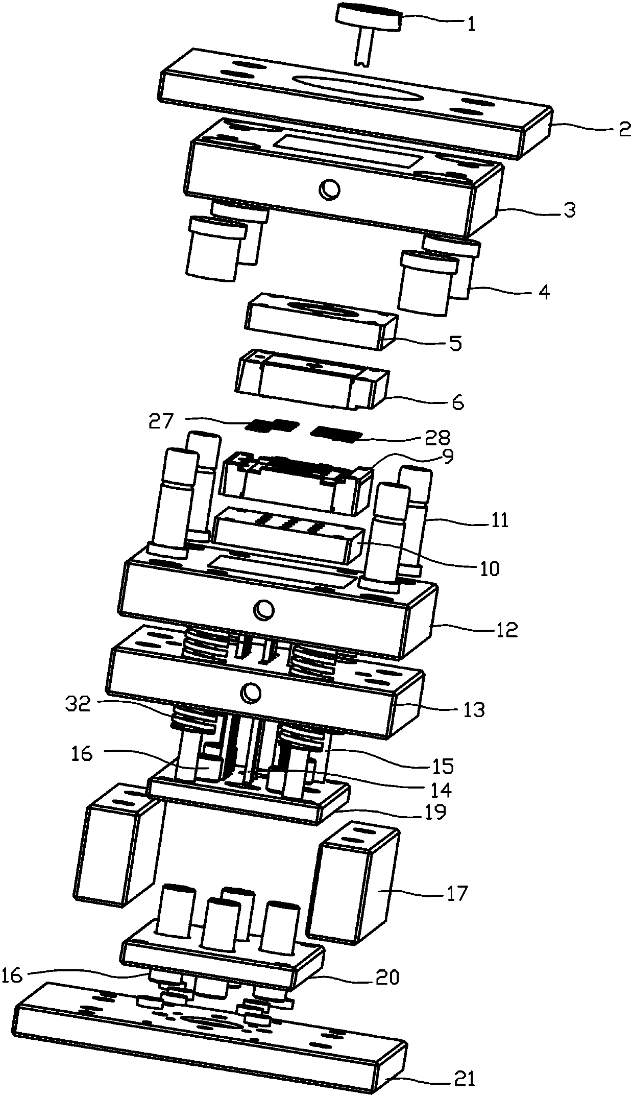 Insert molding mold with insert local heating function and machining method thereof