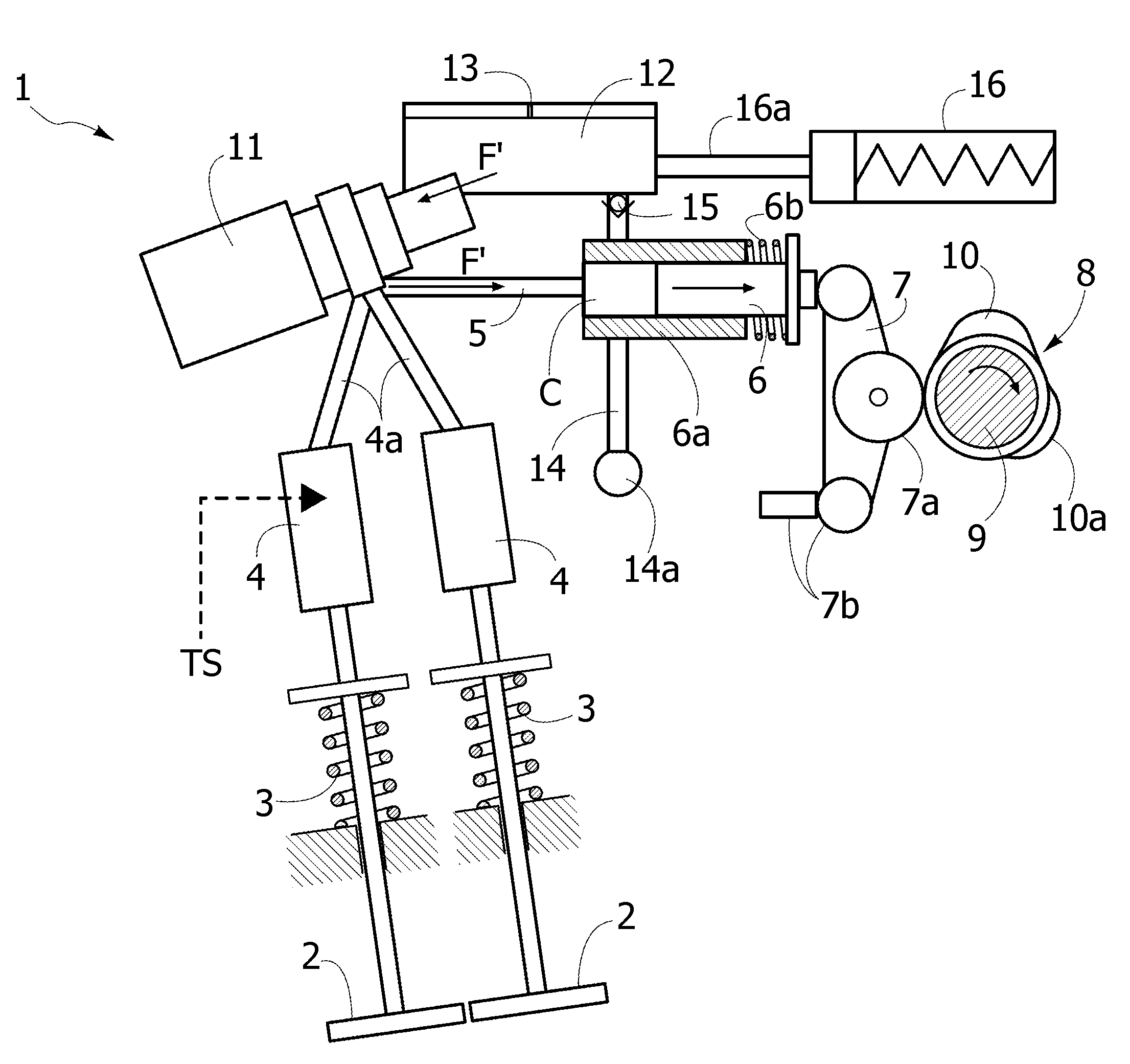 Method for controlling a valve control system with variable valve lift of an internal combustion engine by operating a compensation in response to the deviation of the characteristics of a working fluid with respect to nominal conditions