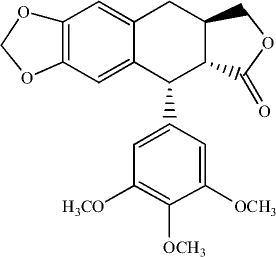 Manufacturing method for deoxypodophyllotoxin