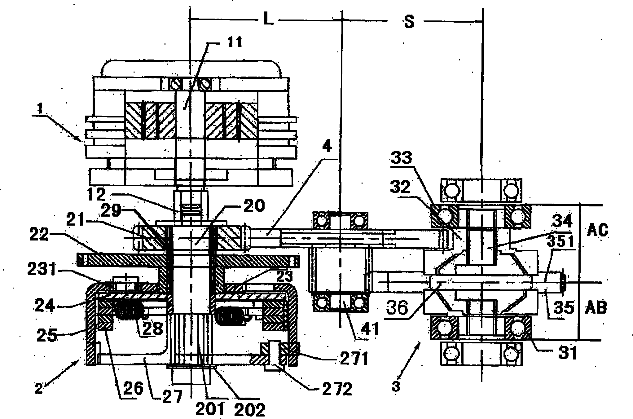 Automatic variable-speed motor transmission mechanism for electric tricycle and electric vehicle