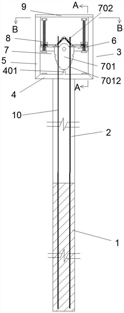 Support method of swing type anti-seismic recoverable anchor rod suitable for complex slope support