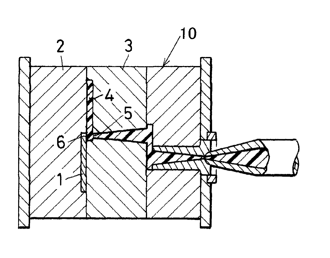 Composite of metal and resin and method for manufacturing same