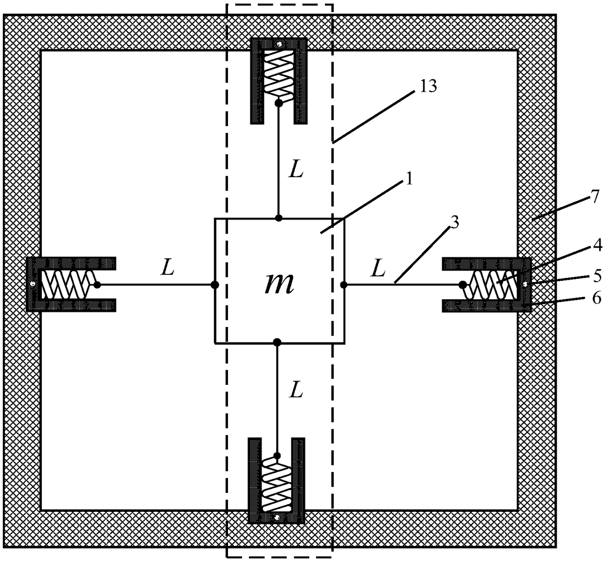 Semi-actively controlled vertical vibration isolator with quasi-zero stiffness