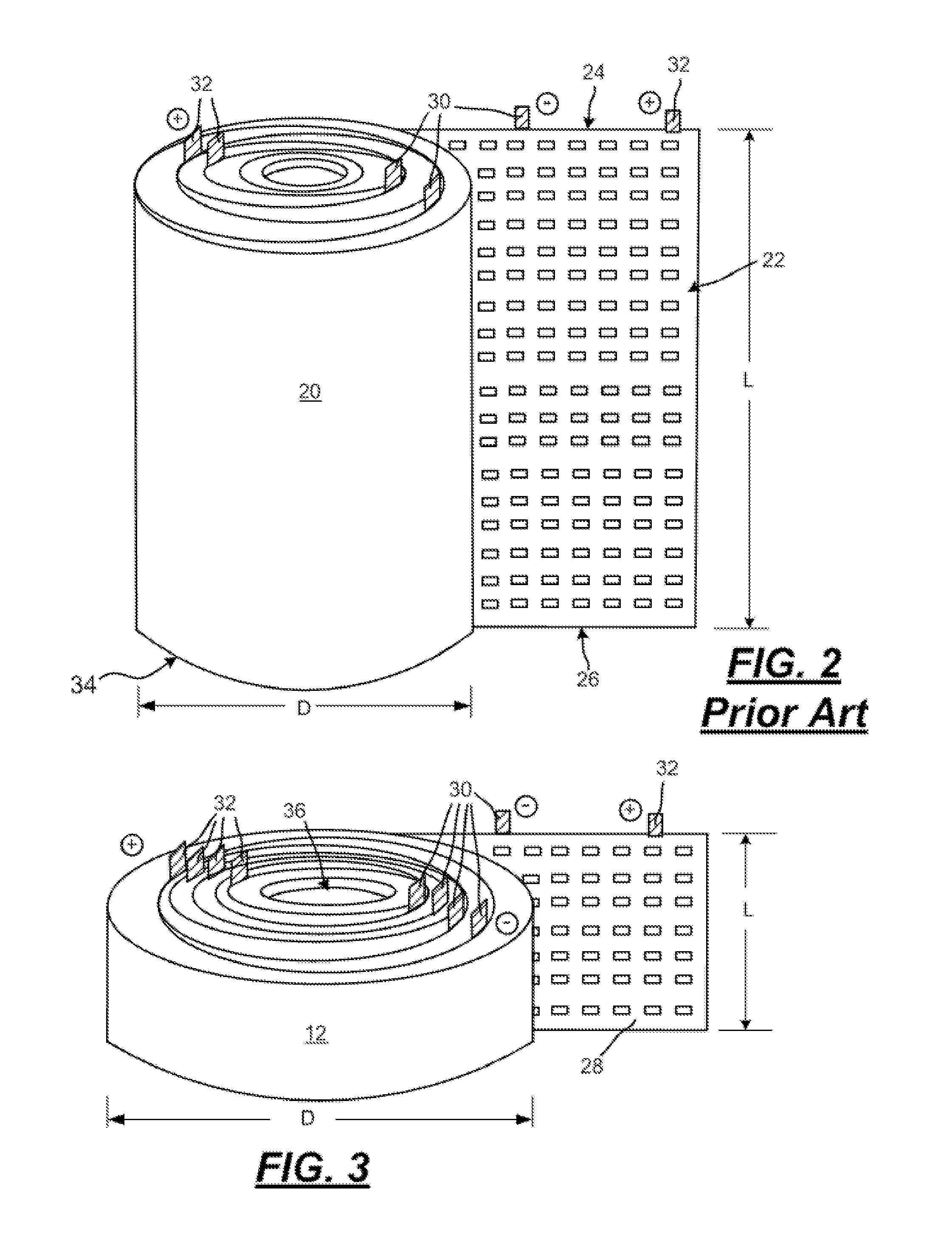 Low aspect ratio spiral-bound vrla battery