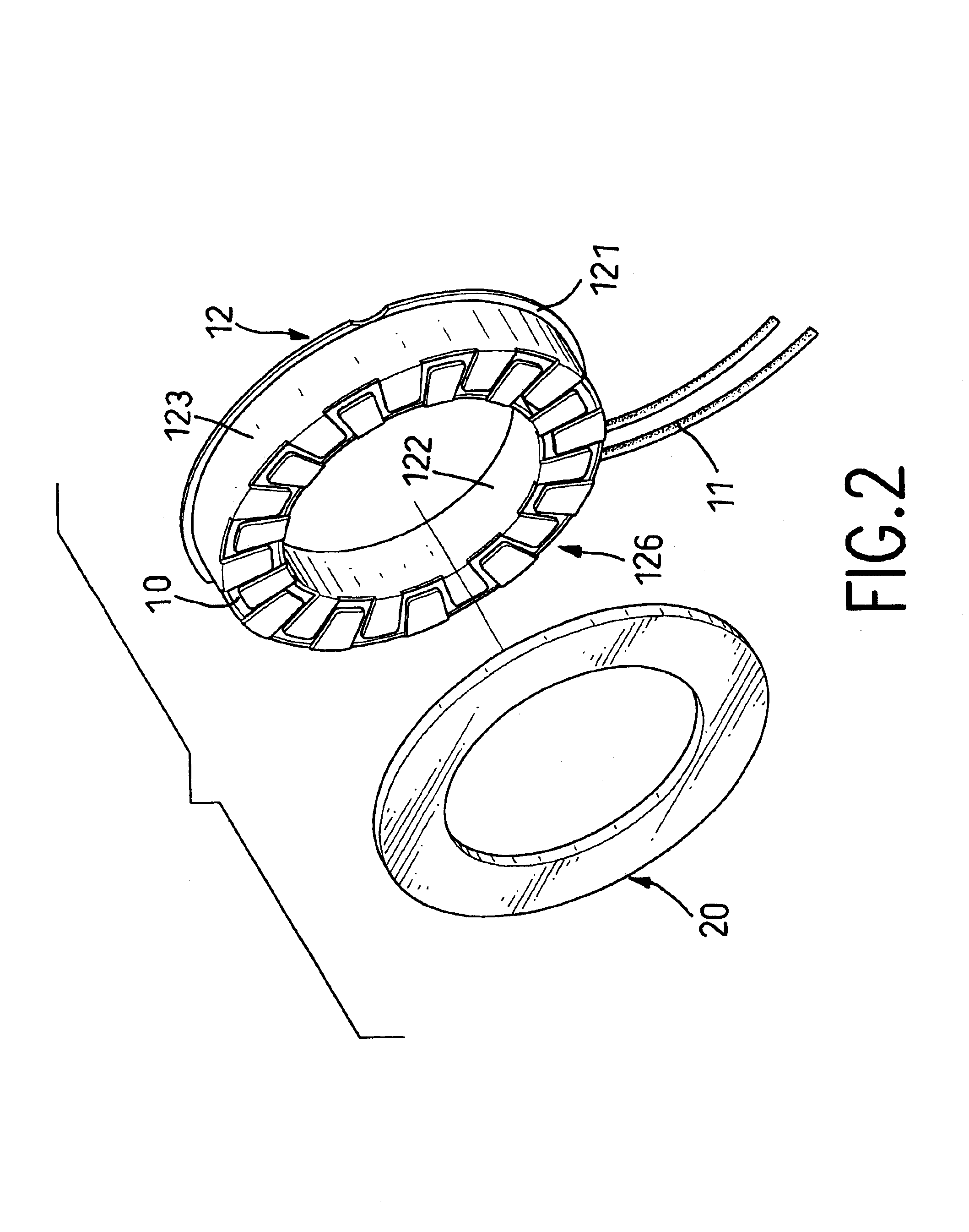 Electrical generator with separated coil and set of magnets