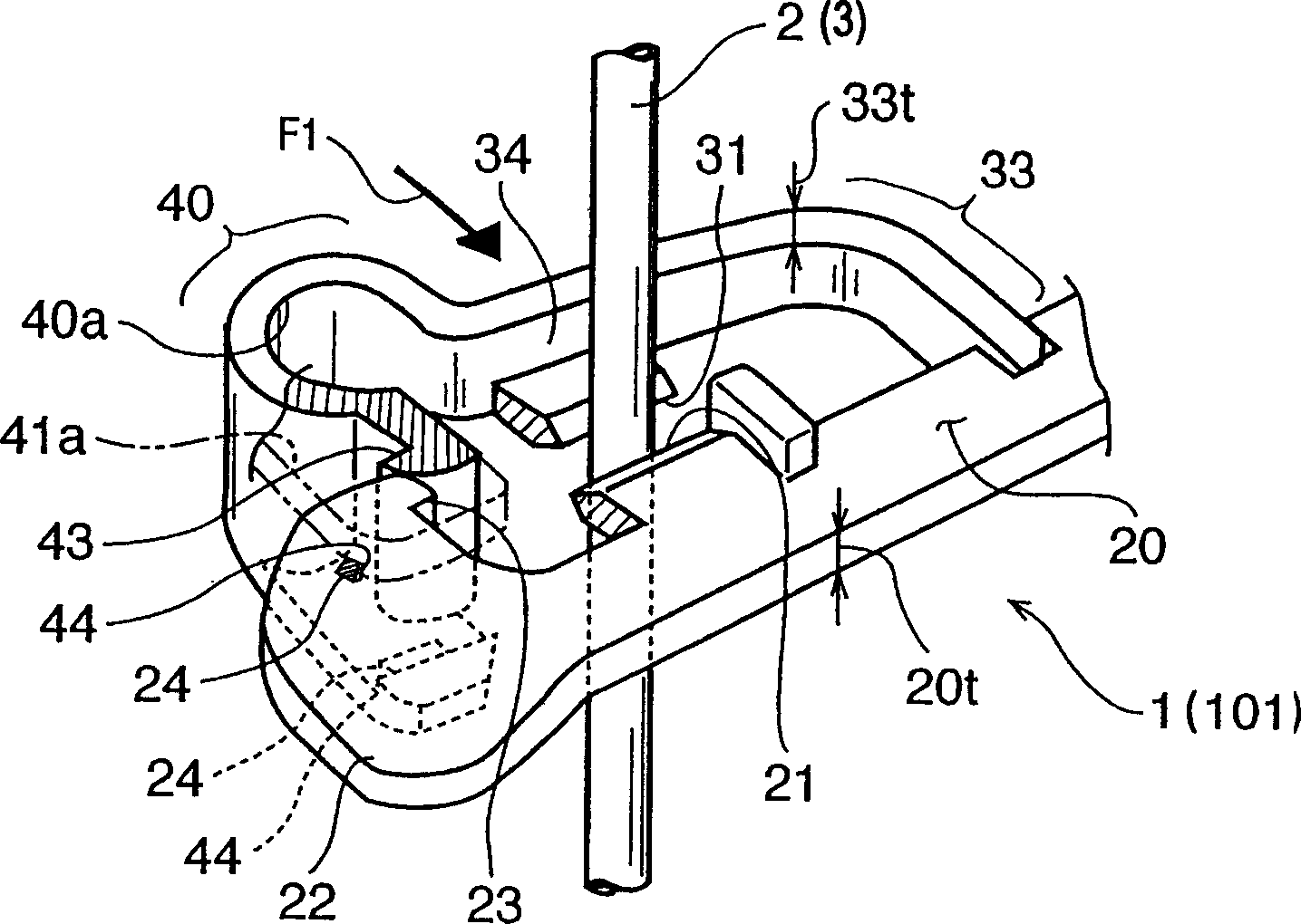 Device and clips for fluid infusion