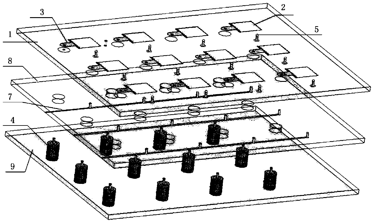 Ball grid array antenna monitoring device