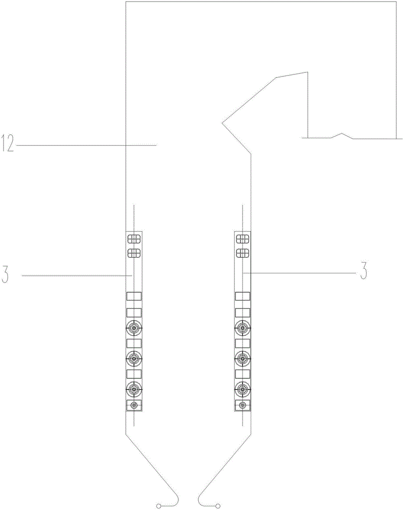 Direct current low-nitrogen combustion device of coal water slurry boiler