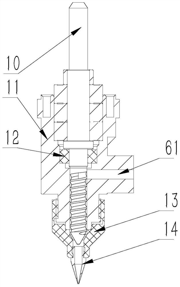 A single liquid screw valve