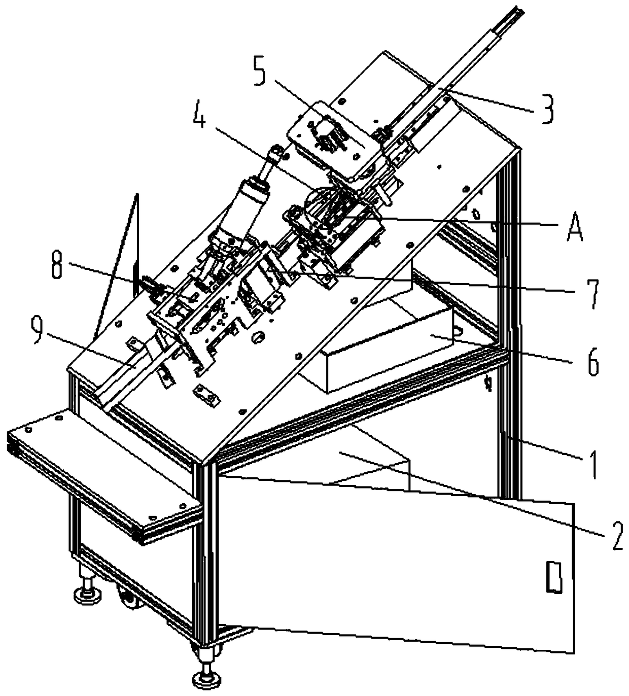 A full-automatic chamfering machine for bamboo slices