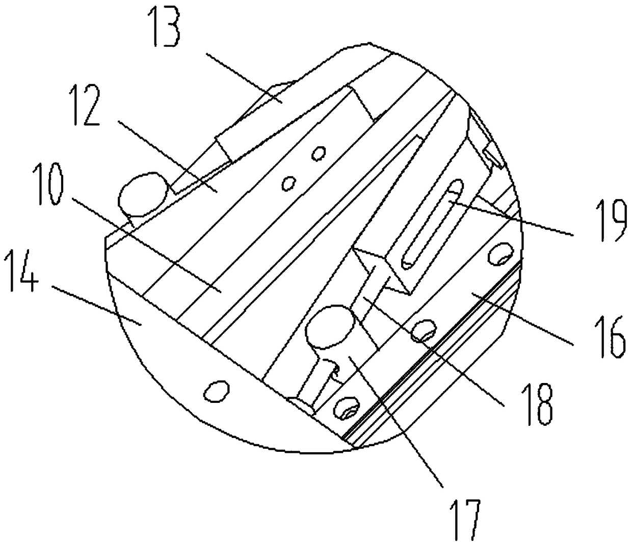 A full-automatic chamfering machine for bamboo slices