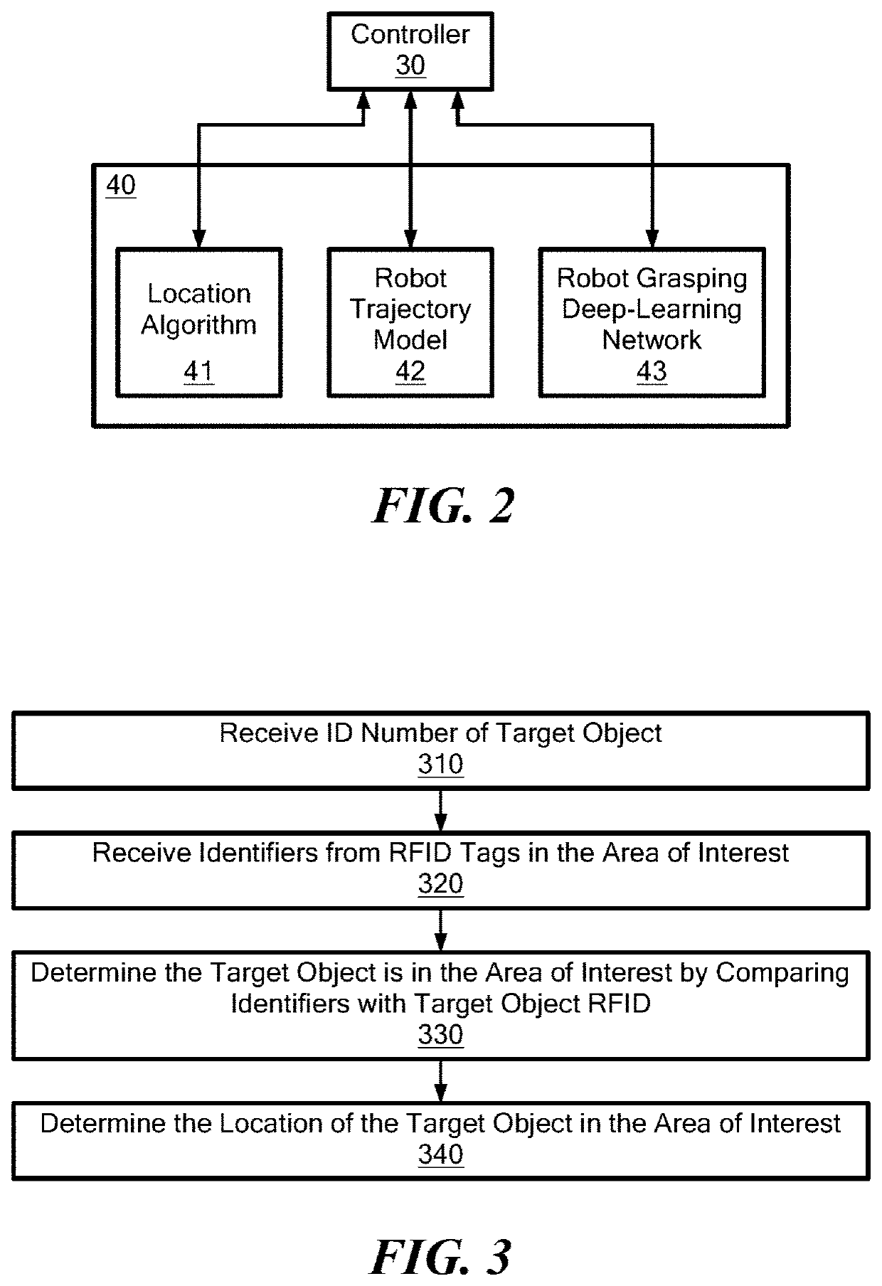 System and method for location determination and robot control