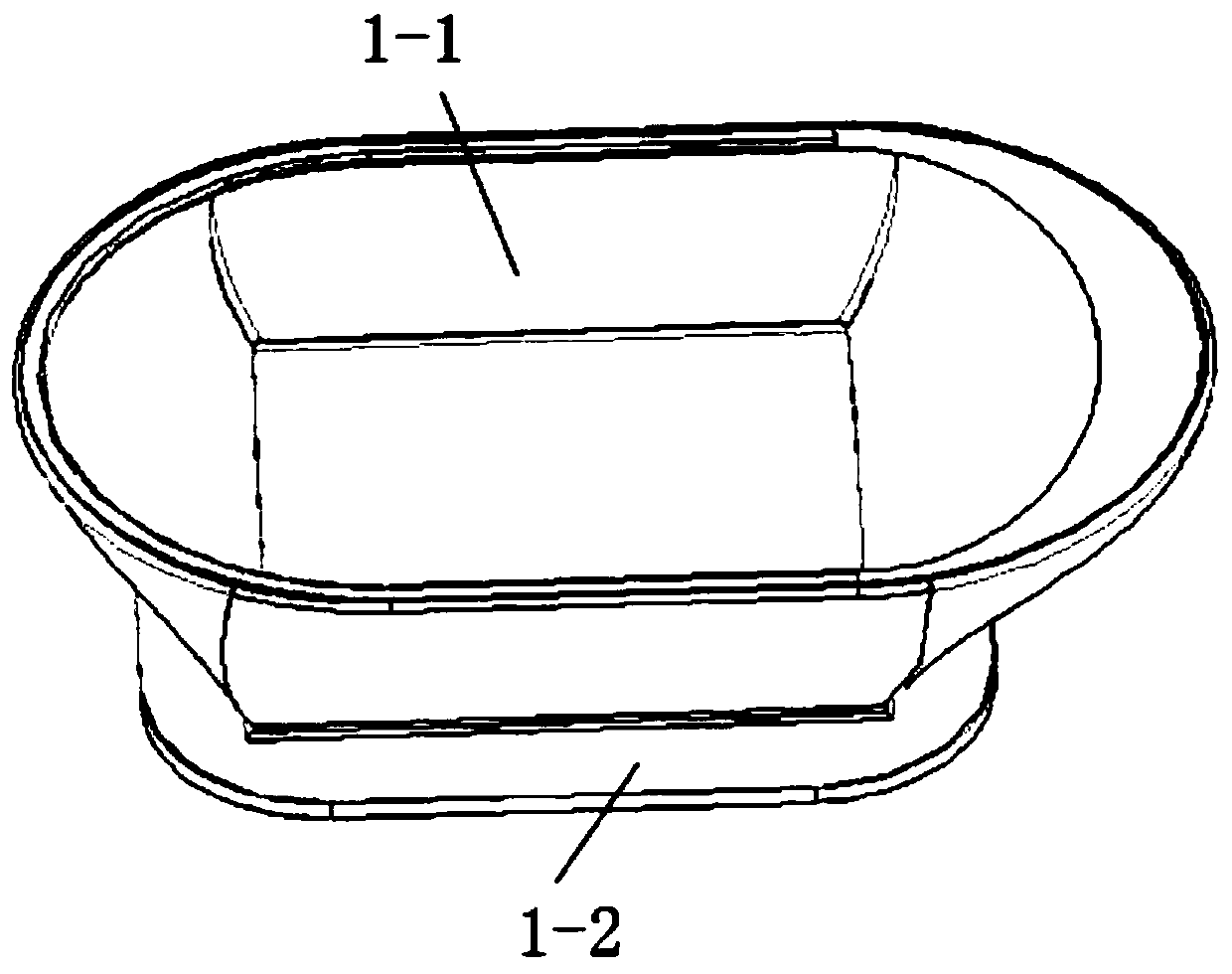 Pedestal pan for electric nursing bed