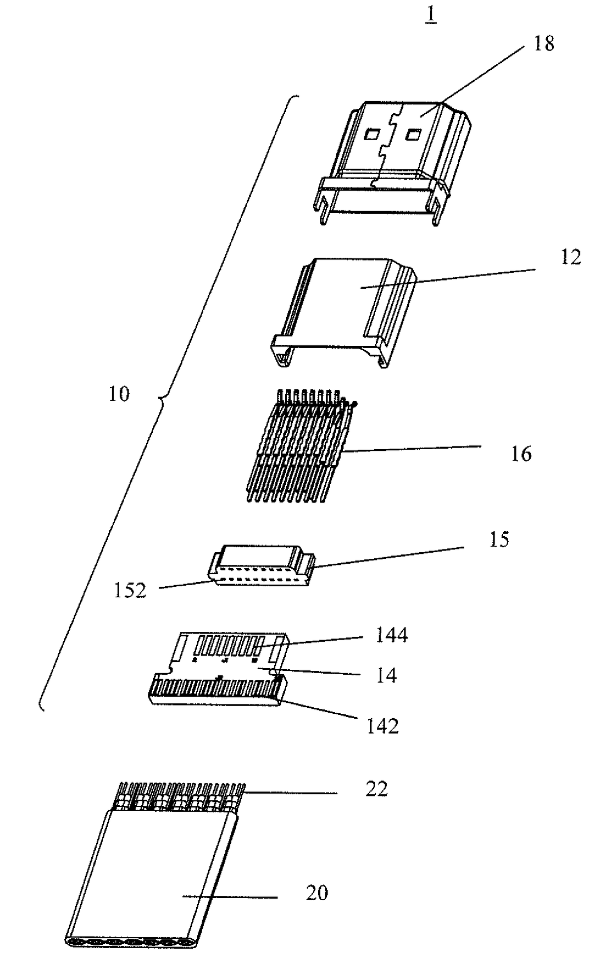 Flex Flat Cable Structure and Electrical Connector Fix structure Thereof