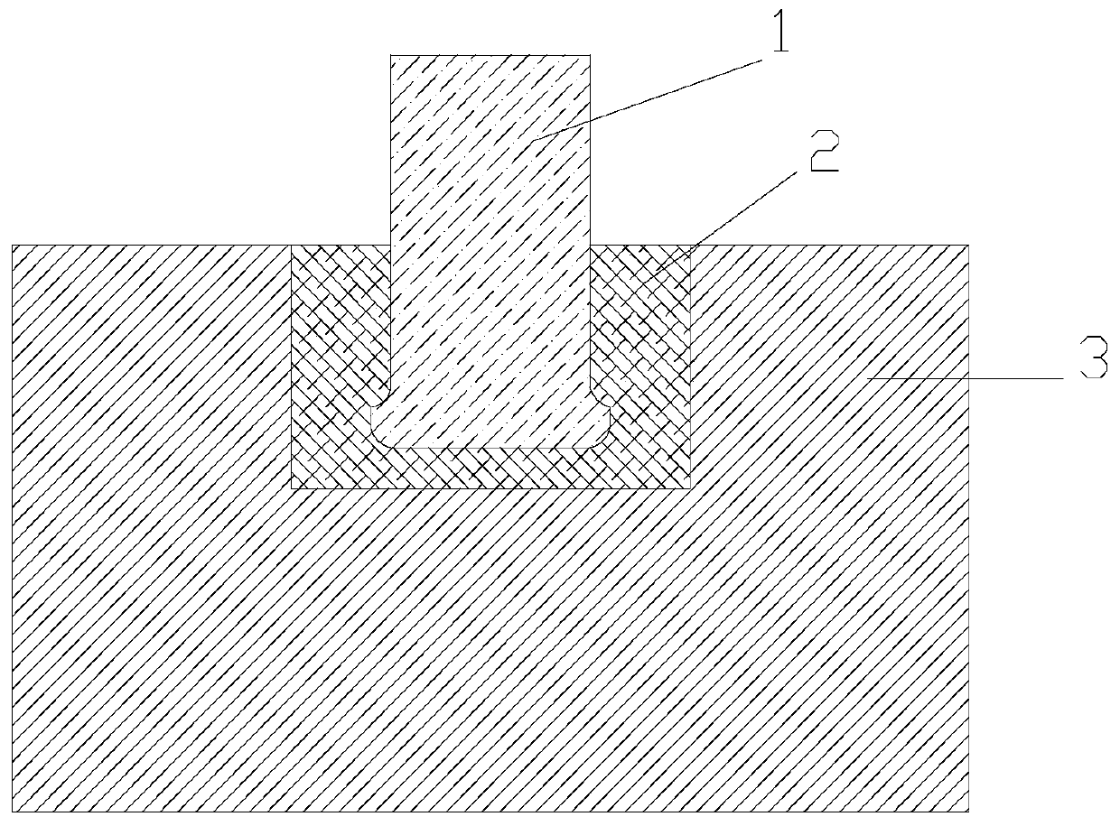 A method for connecting a metal-ceramic inert anode to a metal conductive rod for aluminum electrolysis
