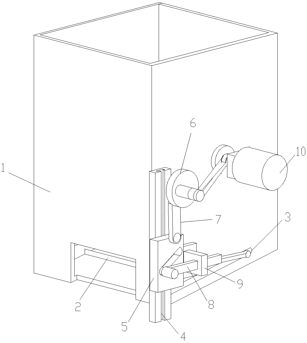 Scraping plate linkage structure