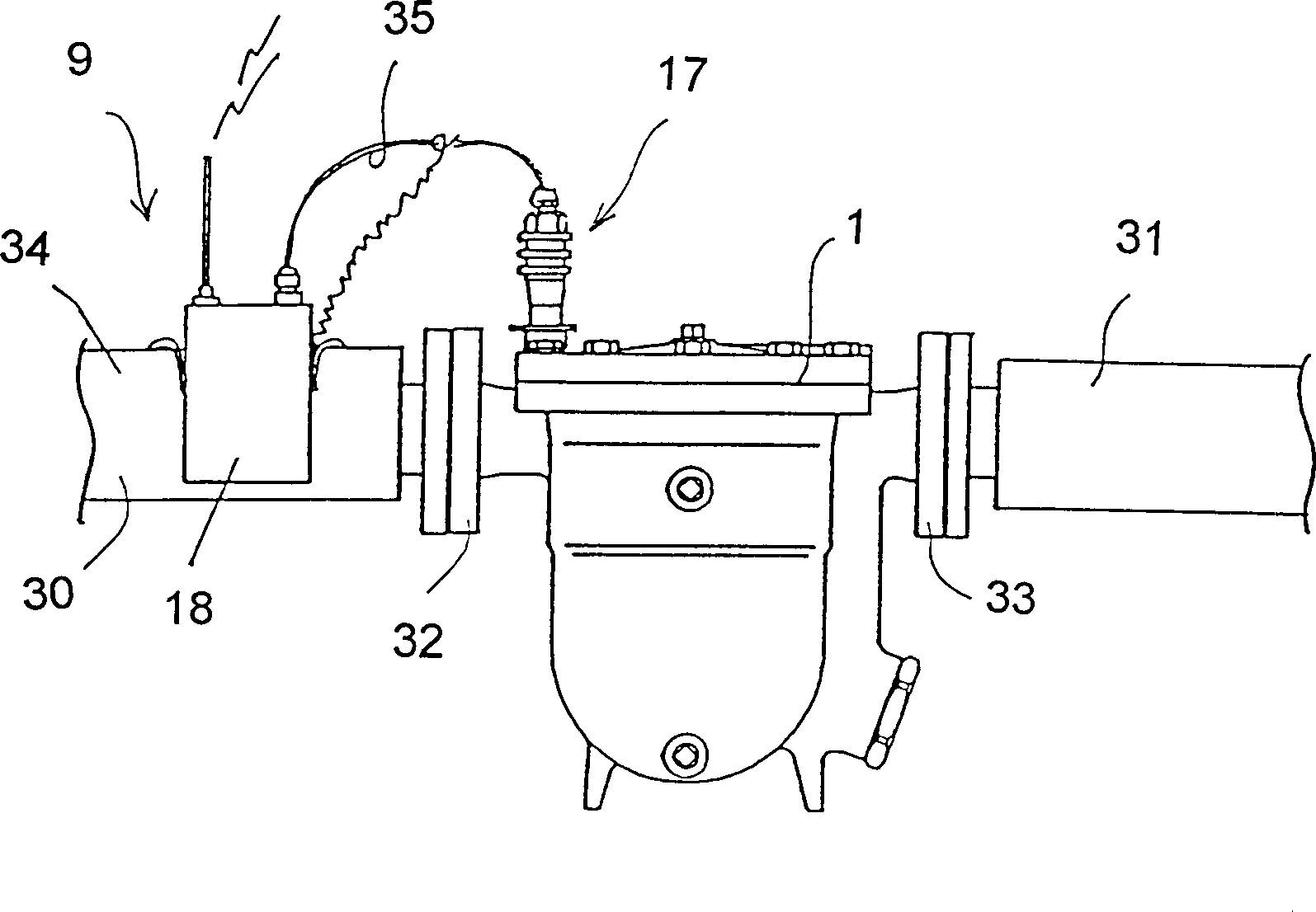 Monitor system with internal power supply