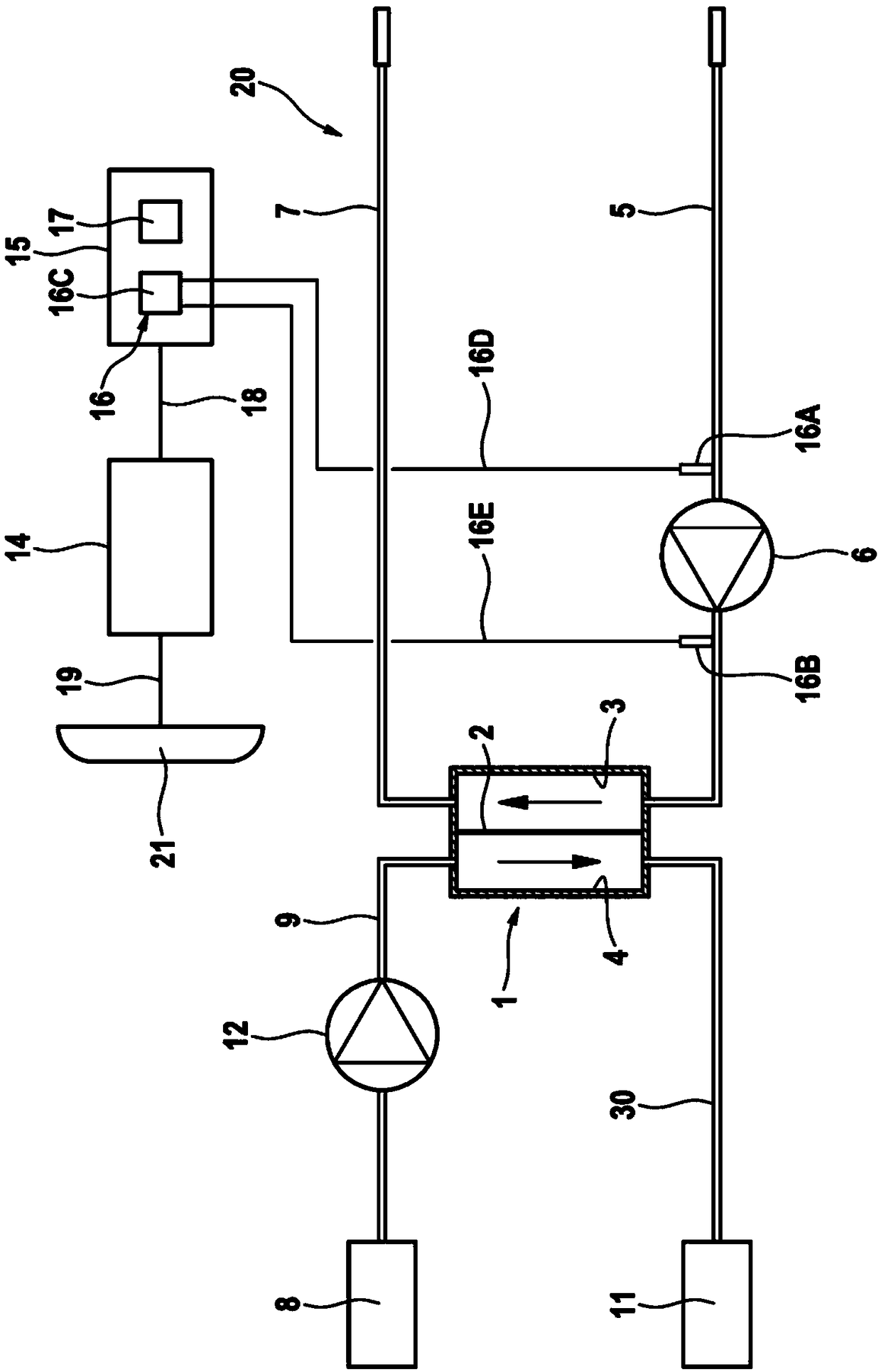 Medical treatment device and hose set for a medical treatment device and method for monitoring a peristaltic hose pump