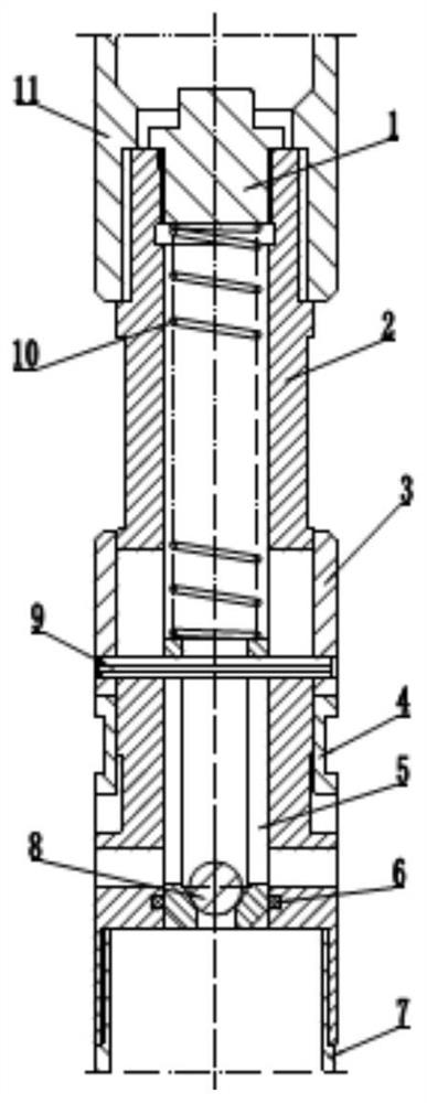 Core tube one-way valve mechanism of rope coring drilling tool