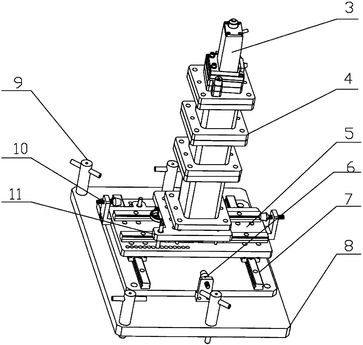 Three-coordinate measurement support shared by multiple type vehicles with white vehicle bodies