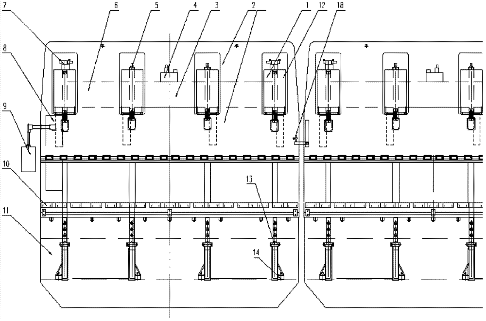 Electro-hydraulic control multi-cylinder linkage bending machine