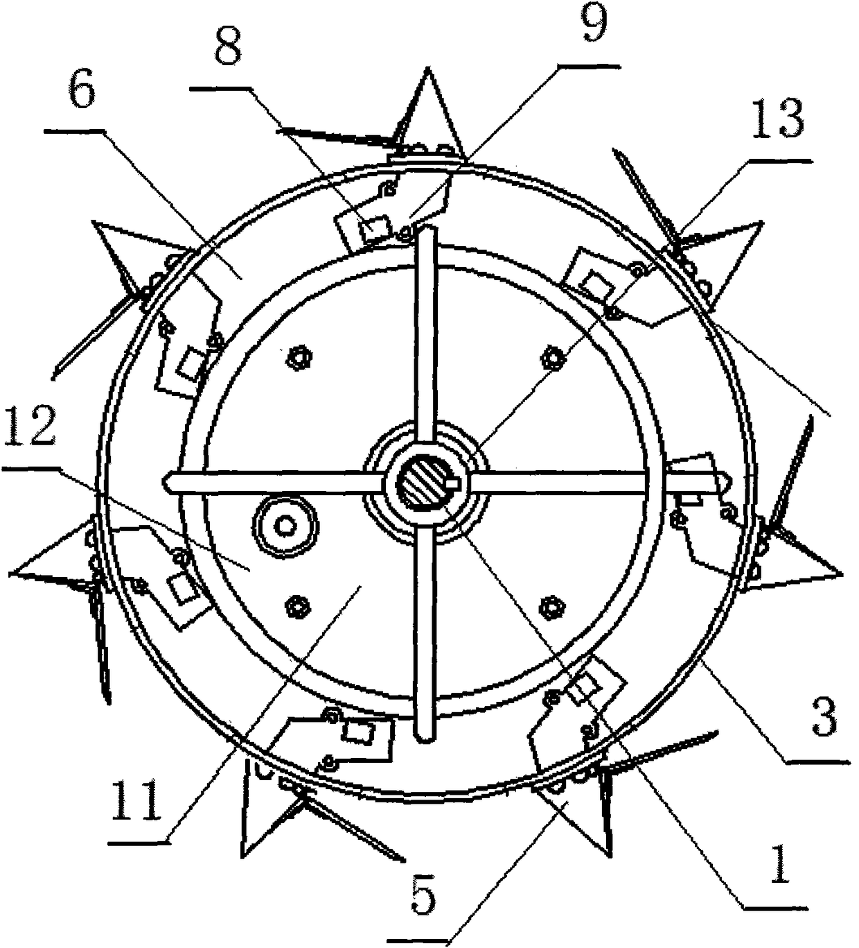 Seed guide device on the hole-on-membrane flat seeding machine