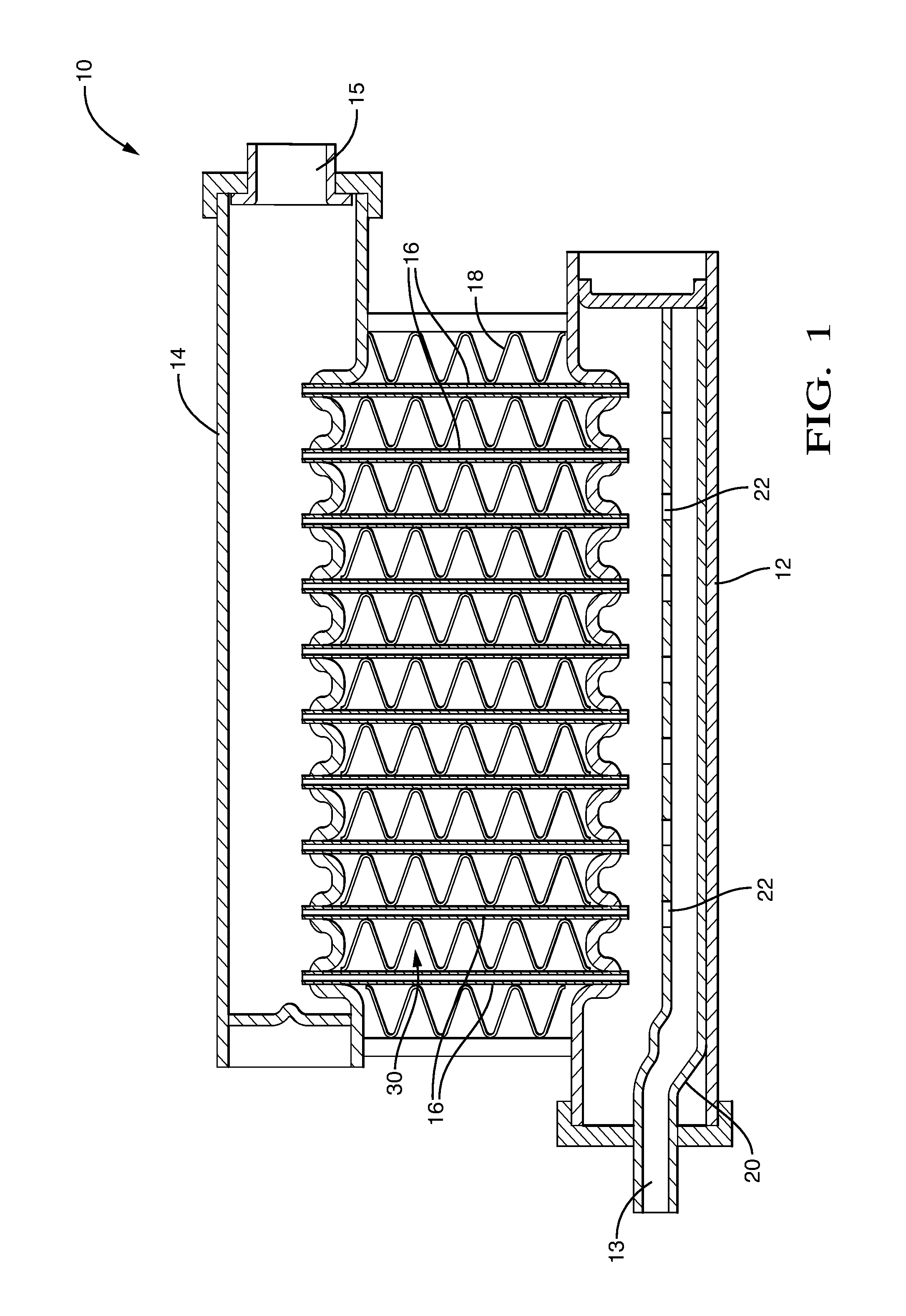 Heat exchanger having an inlet distributor and outlet collector