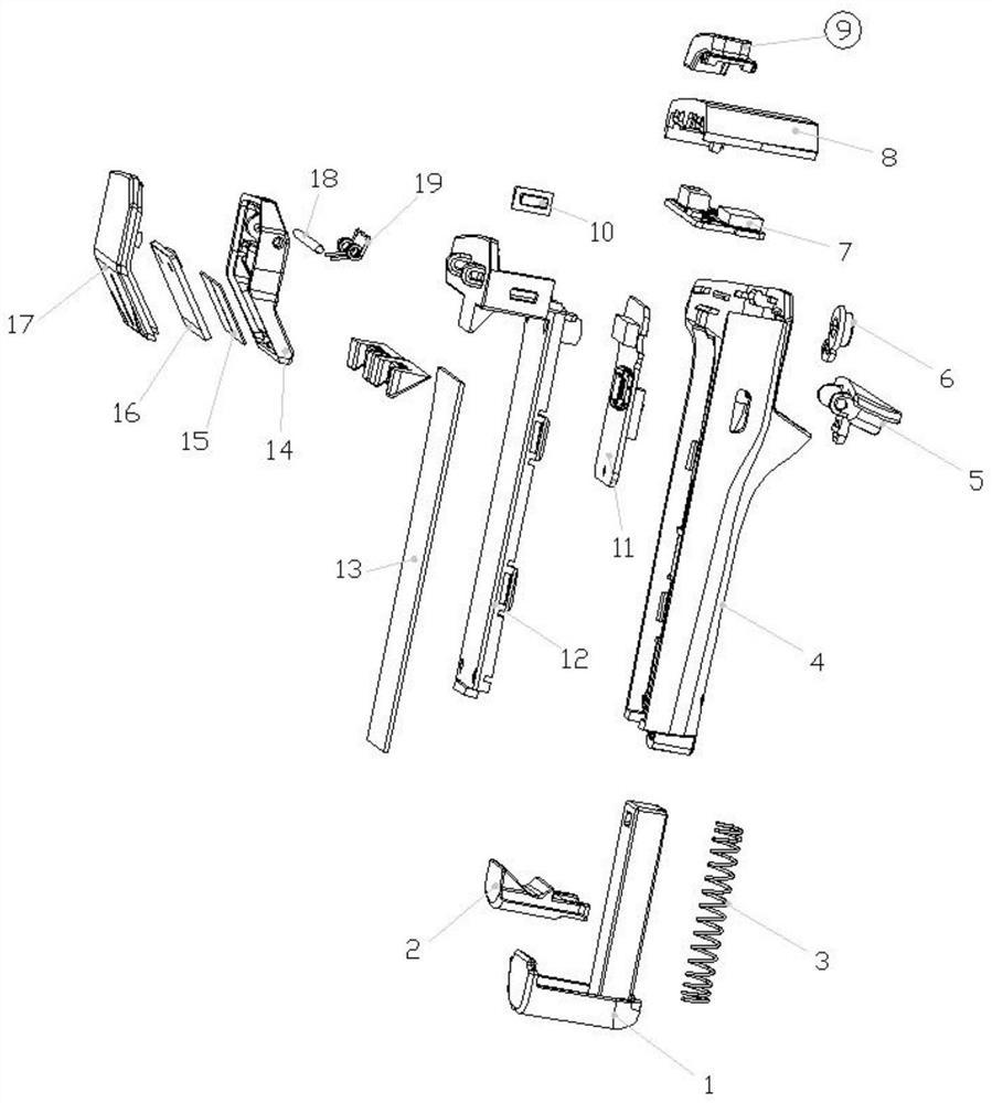 Capacitive touch screen operating handle